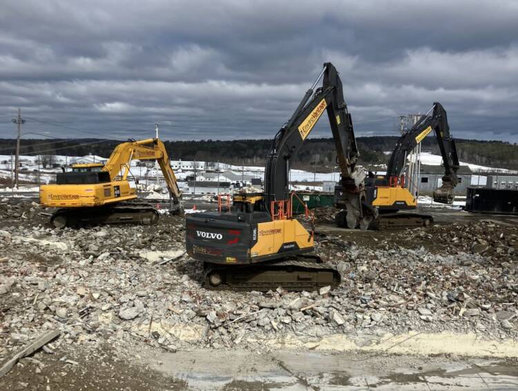 three EnviroVantage excavators on project site